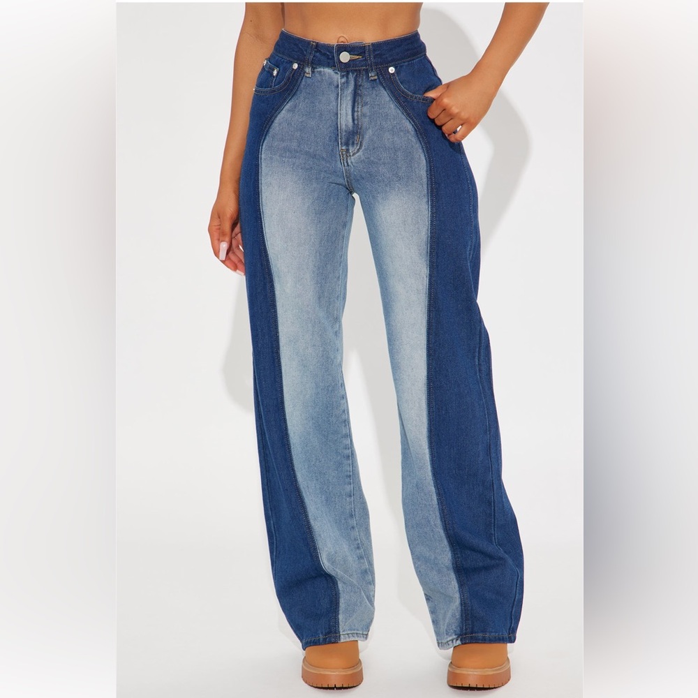 Two-Tone Blue Women's Jeans